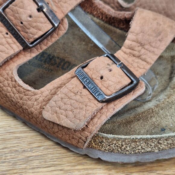 Birkenstock Arizona Men\'s 13 EU 46 Sandals Peach Pebbled Soft Leather Germany main image 8